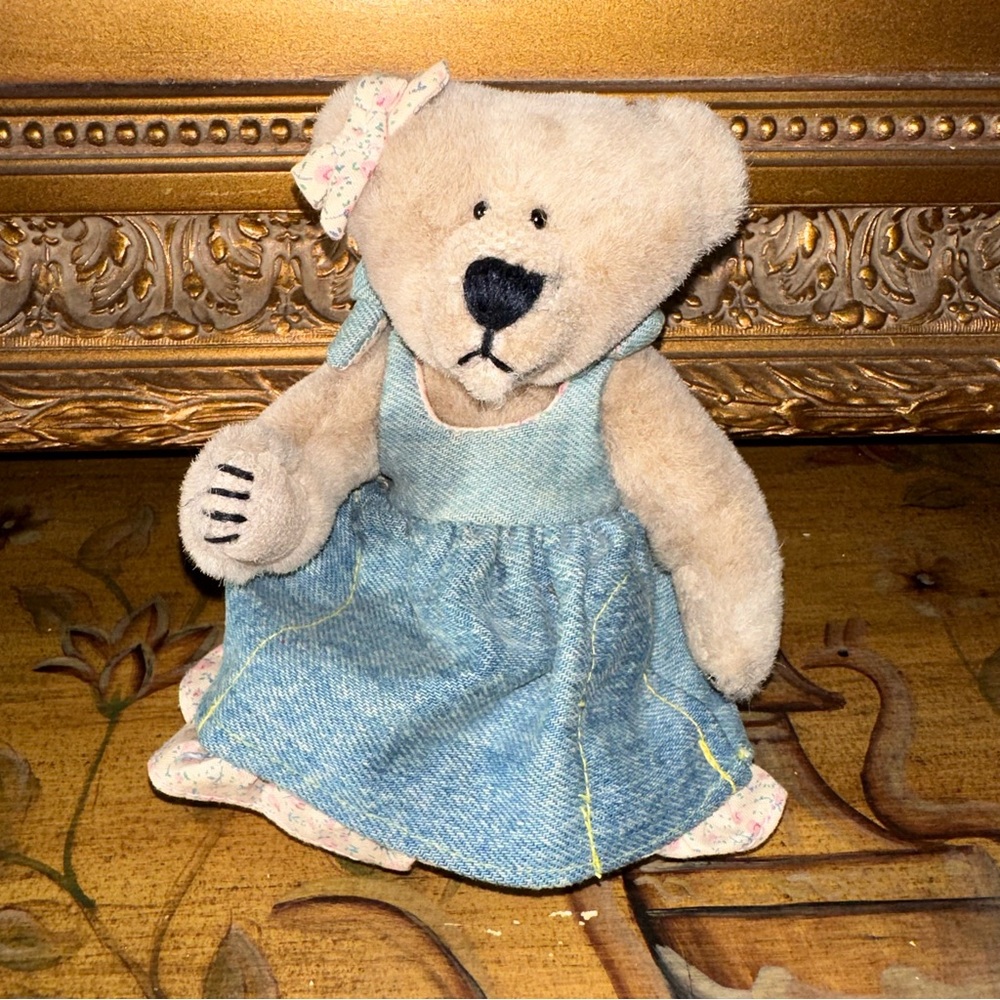 Vintage Bonita Bear Katie Light Brown Blue denim Designed by Bonita Warrington